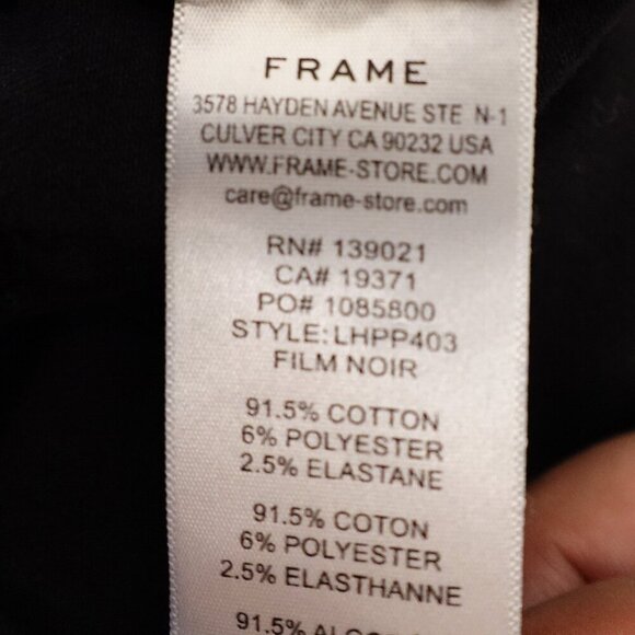 Frame‎ jeans capri women's 30 black denim - Picture 10 of 10